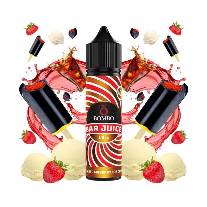 Bombo Bar Juice Cola Strawberry Ice Cream - Longfill 10/60 ml