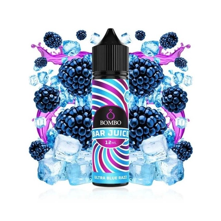 Bombo Bar Juice Ultra Blue Razz Ice - Longfill 12/60 ml